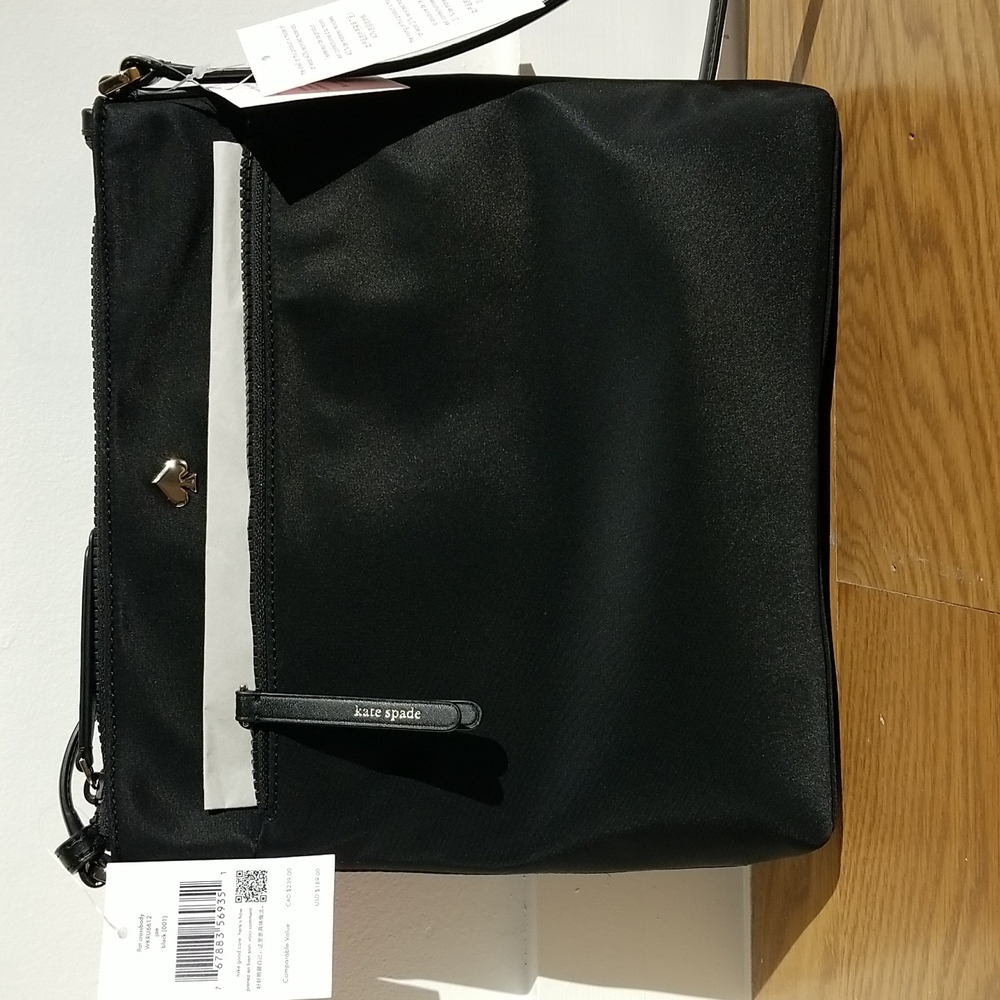 NWT Kate Spade Jae Flat Crossbody Bag - Black